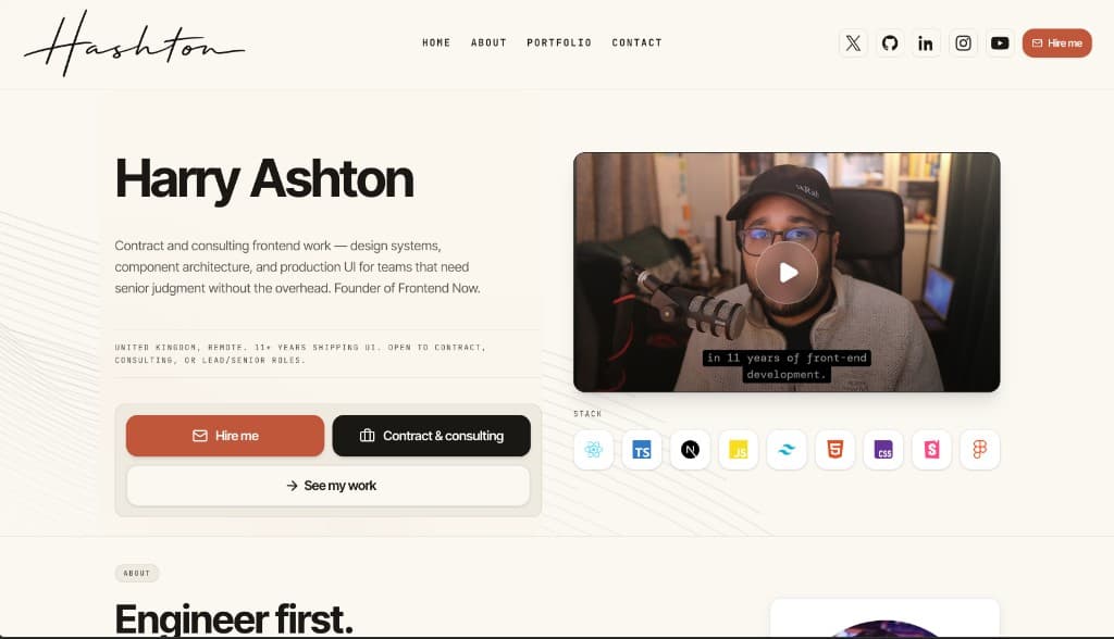 Hashton.dev — Portfolio & Consulting screenshot 2