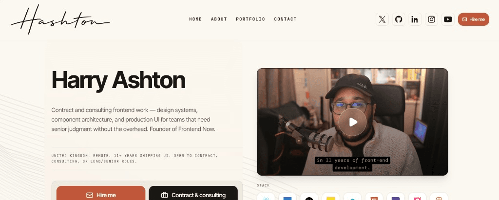 Hashton.dev — Portfolio & Consulting visual 1